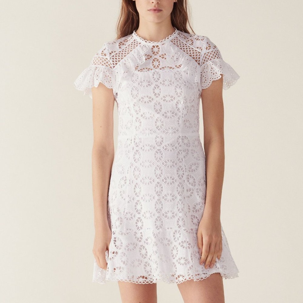 Sandro ✨ Ruffles and Lace Mini dress